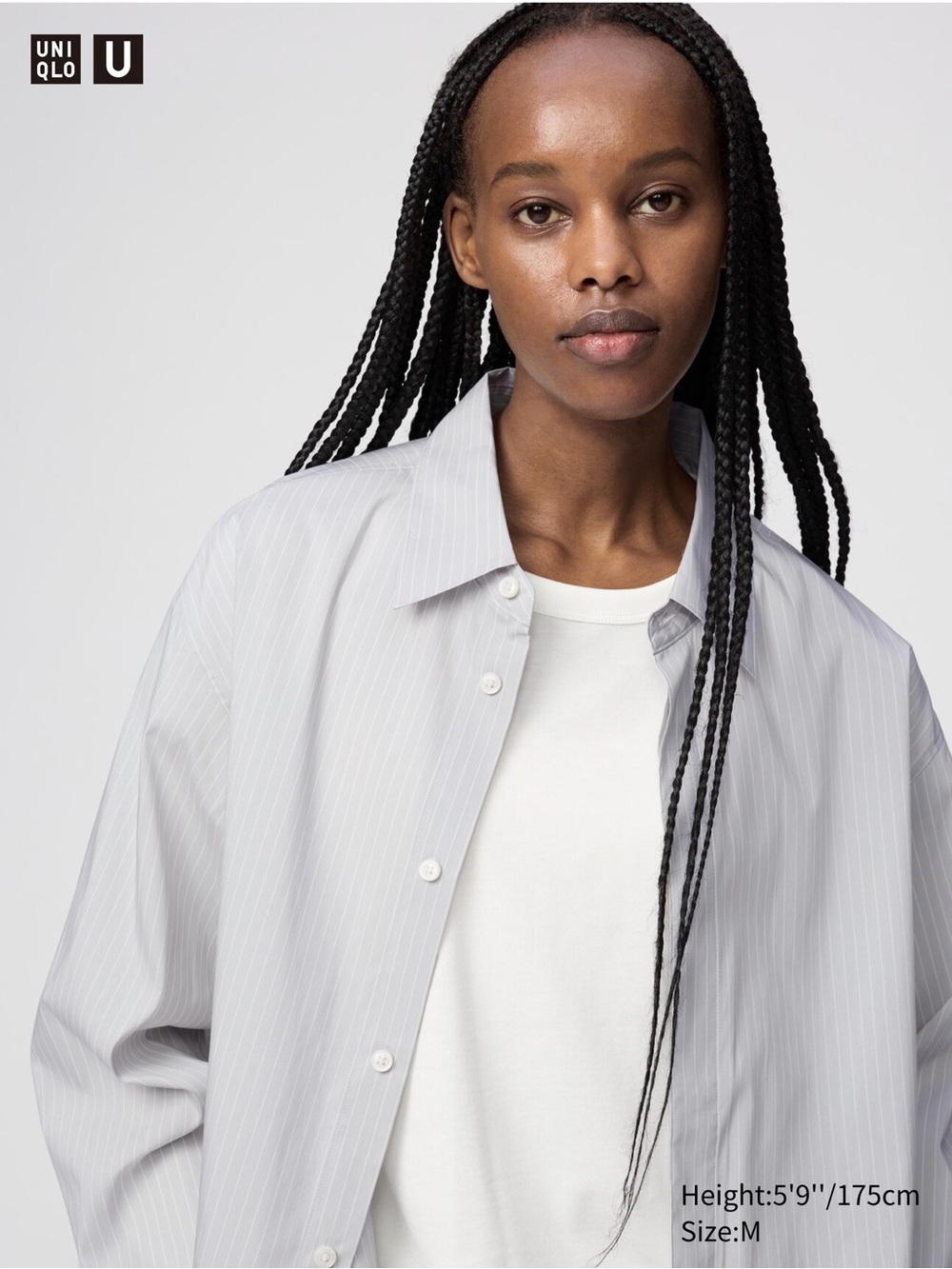 Light Gray Uniqlo U Drape Shirt